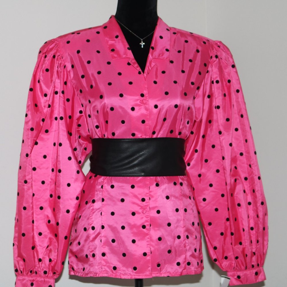 Pink & Black Polka Dot